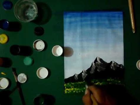 ¿ Cómo pintar un paisaje con un árbol con tempera ? - YouTube