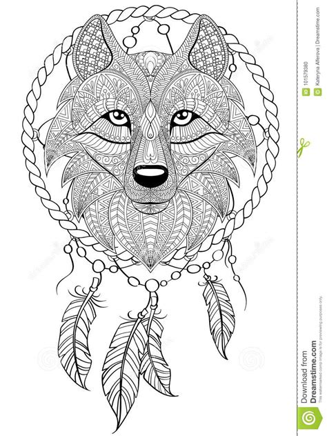 There are a lot of coloring pages for kids on our website my coloring pages, for example: Dream Catcher With Wolf. Tattoo Or Adult Antistress ...