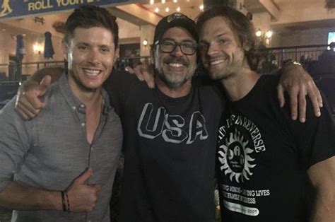 Jeffrey dean morgan's instagram post, showing the three supernatural stars getting tattooed. Jensen Ackles, Jared Padalecki, And Jeffrey Dean Morgan ...