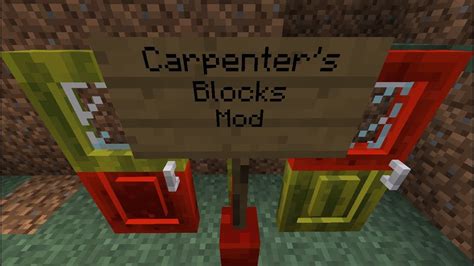 Carpenters Blocks Mod Minecraft Mod Showcase Youtube