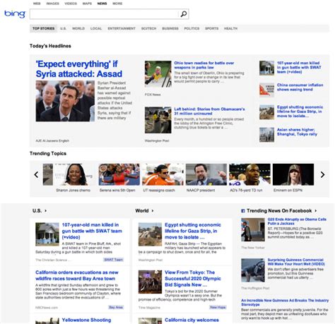Bing News Overhauls Adaptive Design Trending And Social Detail