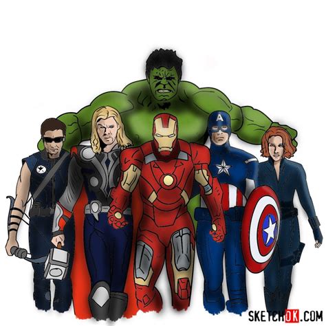 Avengers Drawing Step By Step At Drawing Tutorials