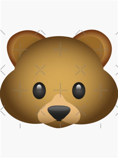 Cute And Cuddly Bear Emoji Sticker For Sale By Printpress Redbubble