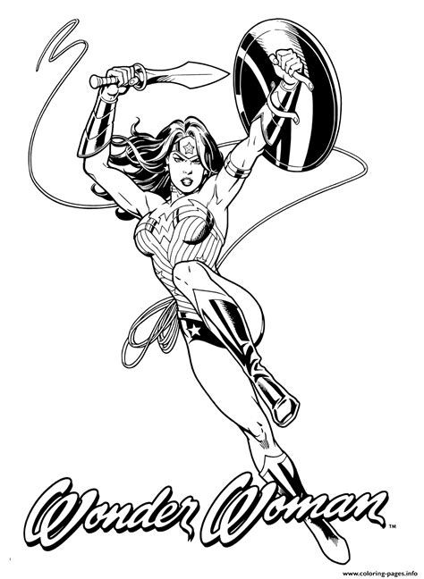 Wonder Woman For Adult Heroes Coloring Pages Printable