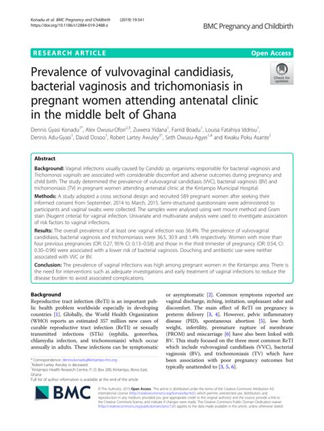 Pdf Prevalence Of Vulvovaginal Candidiasis Hot Sex Picture