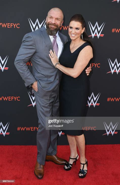 Paul Triple H Levesque And Stephanie Mcmahon Attend Wwes News