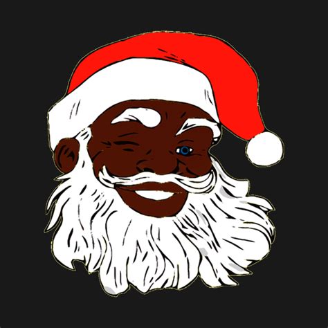 Winking Black Santa Claus African American Christmas Black Santa