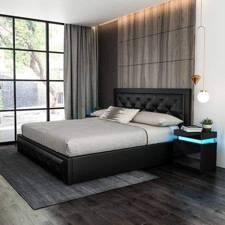 It started about a year ago. Modern Queen Size Wood Bed Frame PU Leather Gas Lift ...