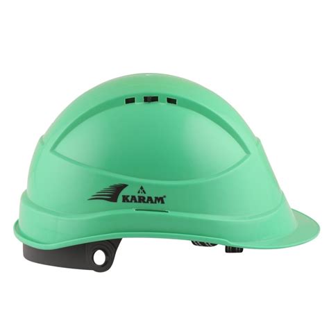 High Density Polyethylene Karam PN541 Mint Green ISI Marked Safety Helmet With Peak At Rs 281