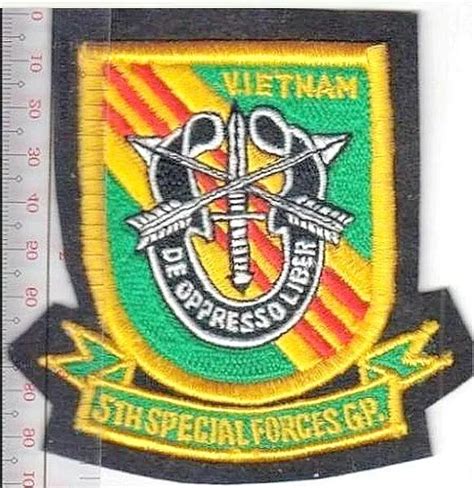 Green Beret Us Army Vietnam 5th Special Forces Group Airborne Patch 9
