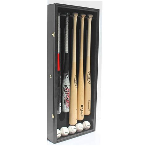 Pro Uv 5 Baseball Bat Display Case Holder Rack Wall Cabinet Horizontal