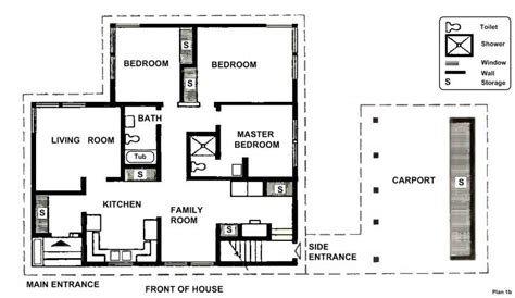 Simple House Blueprint Two Bedrooms Jhmrad 76388
