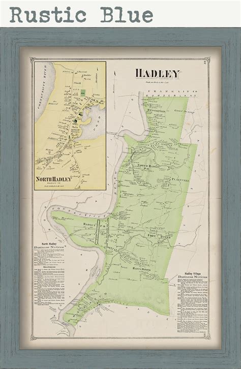 Town Of Hadley Massachusetts 1873 Map