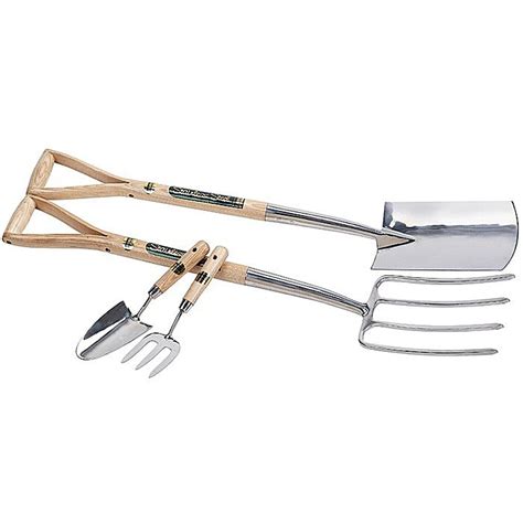 Draper 10348 Stainless Steel Fork And Spade Set With Hand Trowel