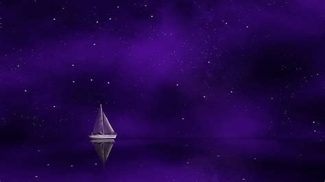 Sailing Boat Purple Sky 4k Wallpapers Hd Wallpapers Id 28698