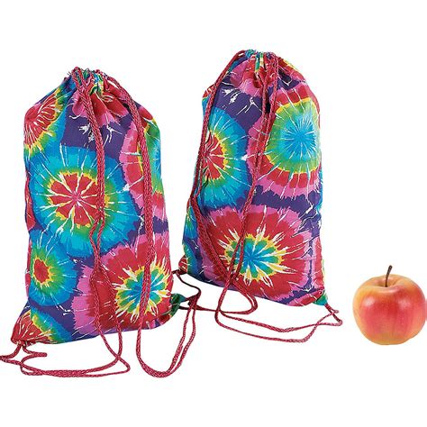 Polyester Tie Dyed Backpacks 12 Count 1 Super Party