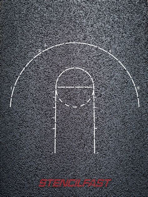 Basketball Court Stencil Kit Stencil Fast