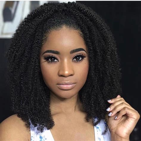 Baby bangs on straight hair are seriously the best bangs for round face shapes. Kinky Curl | Big Chop Hair