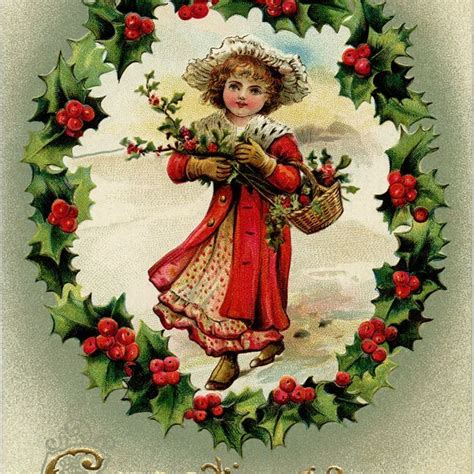 Victorian Postcard Graphics Vintage Postcard Christmas Postcard Old