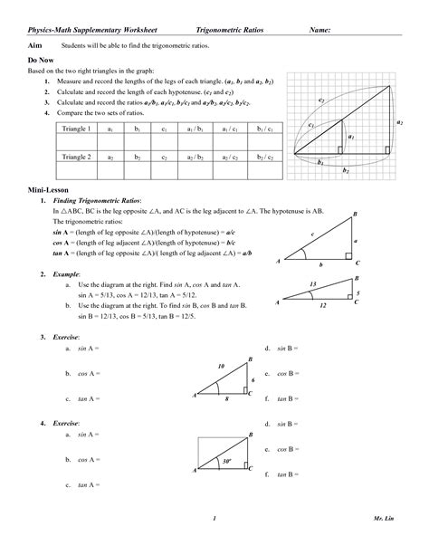 As you read, you should be looking for we will use these ratios to answer questions about triangles below and then we will go through a couple of application problems. 12 Best Images of Right Triangle Trigonometry Worksheet Answers - Right Triangle Trigonometry ...