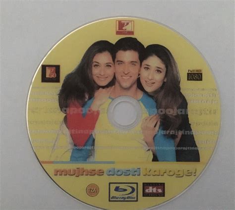 Mujhse Dosti Karoge 2002 Bollywood Movie Blu Ray Disk Ebay