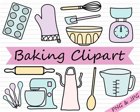 Baking Clipart Bundle Bakery Clip Art Cooking Png Baking Etsy Uk