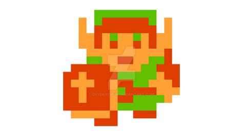 Link From Zelda 8 Bit Render 4k Quality By Deydeydrew On Deviantart