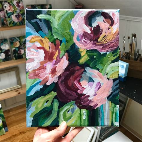 Learn How To Paint Abstract Flowers With Artist Elle Byers I Can Teach
