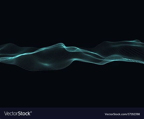 Digital Flow Particles Abstract Wave Royalty Free Vector
