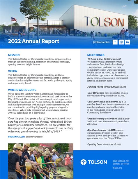 2022 Annual Report Tolson Center For Community Excellence Centro