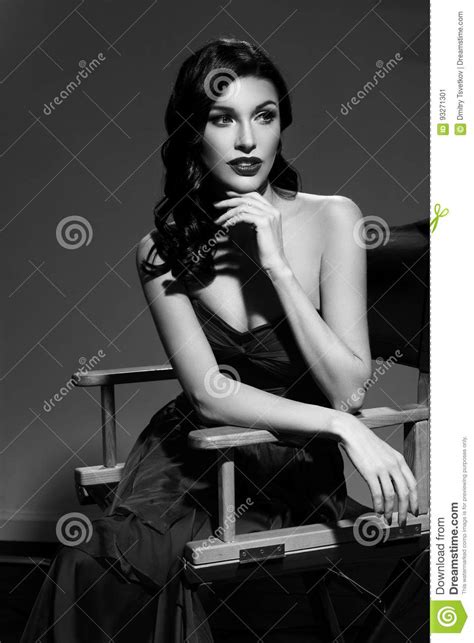 Elegant Woman With Classic Hollywood Wave Stock Image Image Of People Caucasian 93271301