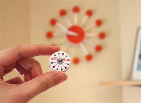 Diy Bottle Cap Clock Magnets Instead Of Making It A Magnet You Could