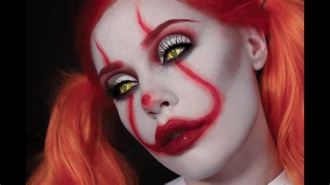 Pennywise Face Paint Pennywise Makeup Halloween Glam Tutorial Waldo