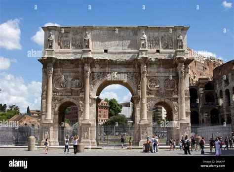 Arch Of Constantine Arco Di Costantino Rome Italy Stock Photo Alamy