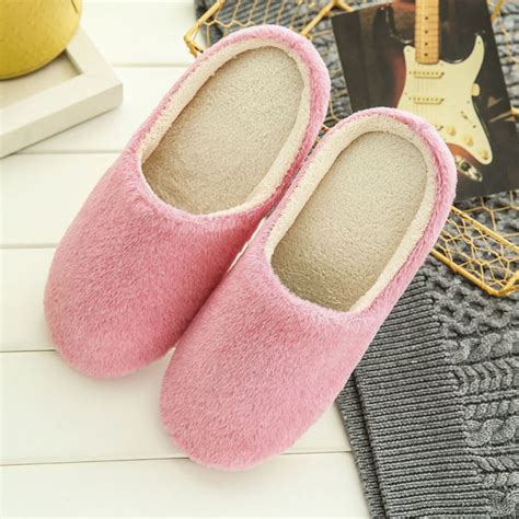 Womens Cotton Sheep Slip On House Slippers For Women Indoor Outdoor Womens Bedroom Slippers Non