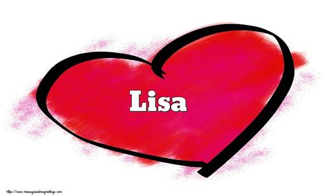 Name Lisa In Heart Hearts Greetings Cards For Valentines Day For