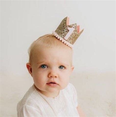 1st Birthday Crown First Birthday Party Hat Baby Girl Etsy First