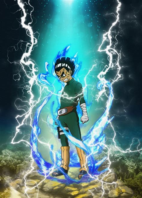 Rock Lee Anime And Manga Poster Print Metal Posters Displate Fan Art Naruto Arte Naruto