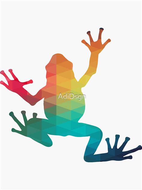 Rainbow Frog Sticker By Adidsgn Redbubble