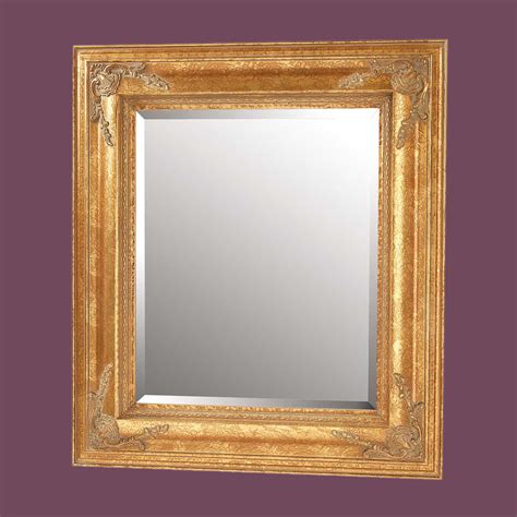Antique Gold Gilded Frame Mirror 34 Square Renovators Supply Item20621