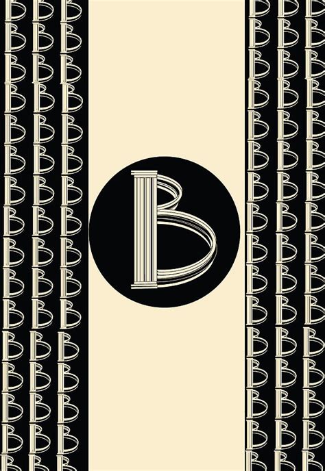 Metropolitan Park Deco Monogram Letter Initial B Drawing By Cecely