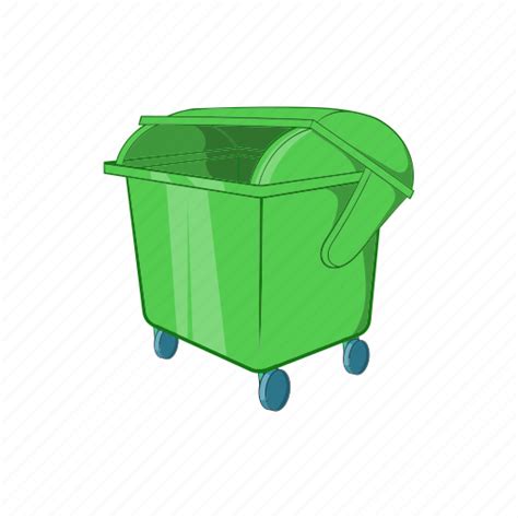 Cartoon Container Dumpster Garbage Sign Trash Waste Icon
