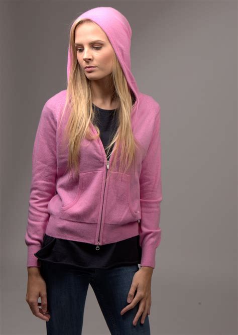 Cashmere Zip Up Hoodies In Carnation Pink Or Powder Blue I Love Cashmere