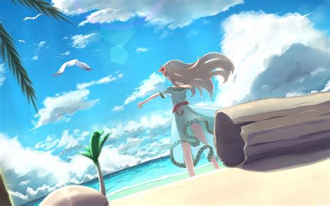 Anime Beach Wallpapers WallpaperSafari