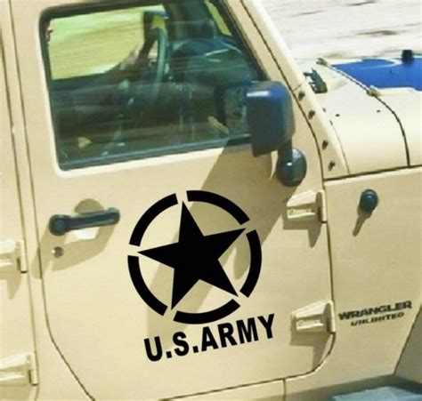 Set 2 buc Stickere Off Road Stea US Army 50 cm