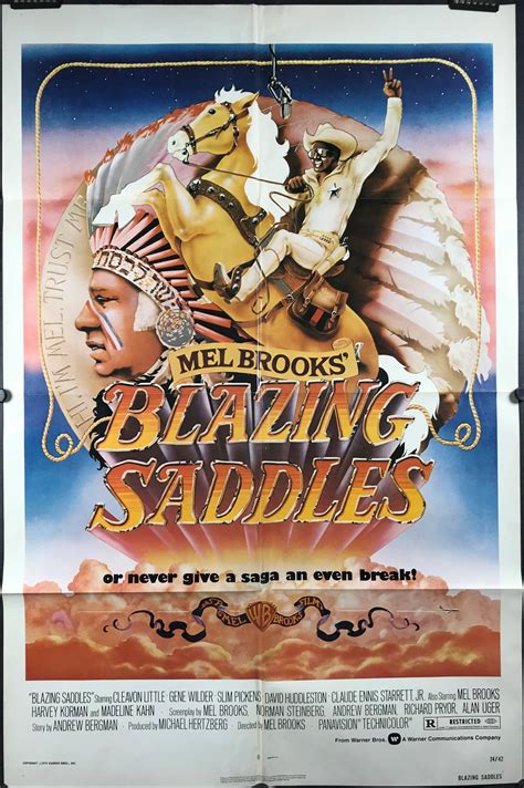 Blazing Saddles Original Vintage Mel Brooks Western Comedy Movie