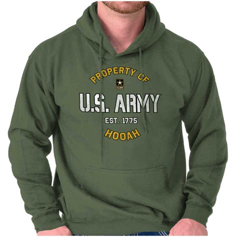 Us Army Hooah Military Usaf Armed Forces Hoodie Hooded Sweatshirt Men