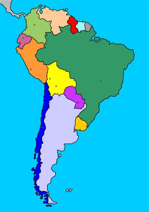 Juegos De Geografía Juego De Mapa Mudo América Del Sur Cerebriti