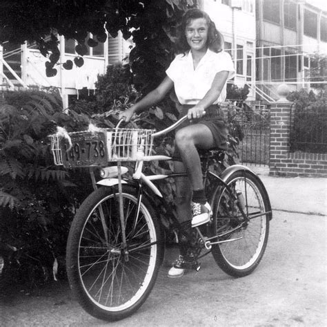 31 Vintage Snapshots Of Young Girls Riding Bicycles In The 1940s