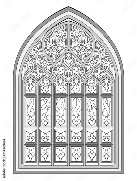 Black And White Drawing For Coloring Book Beautiful Medieval Stained